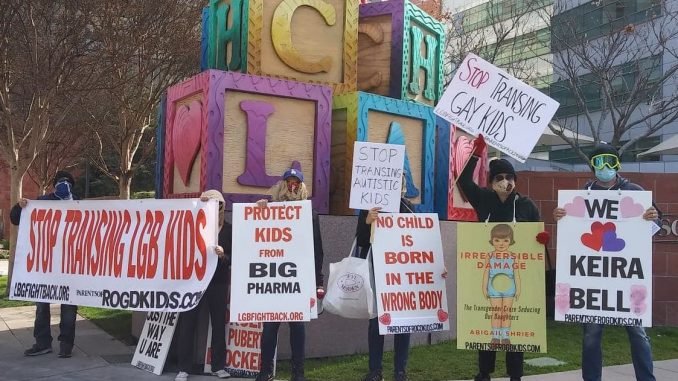 LGB Fight Back Holds Valentine’s Protests in 5 Cities: “Stop Transing Kids!”